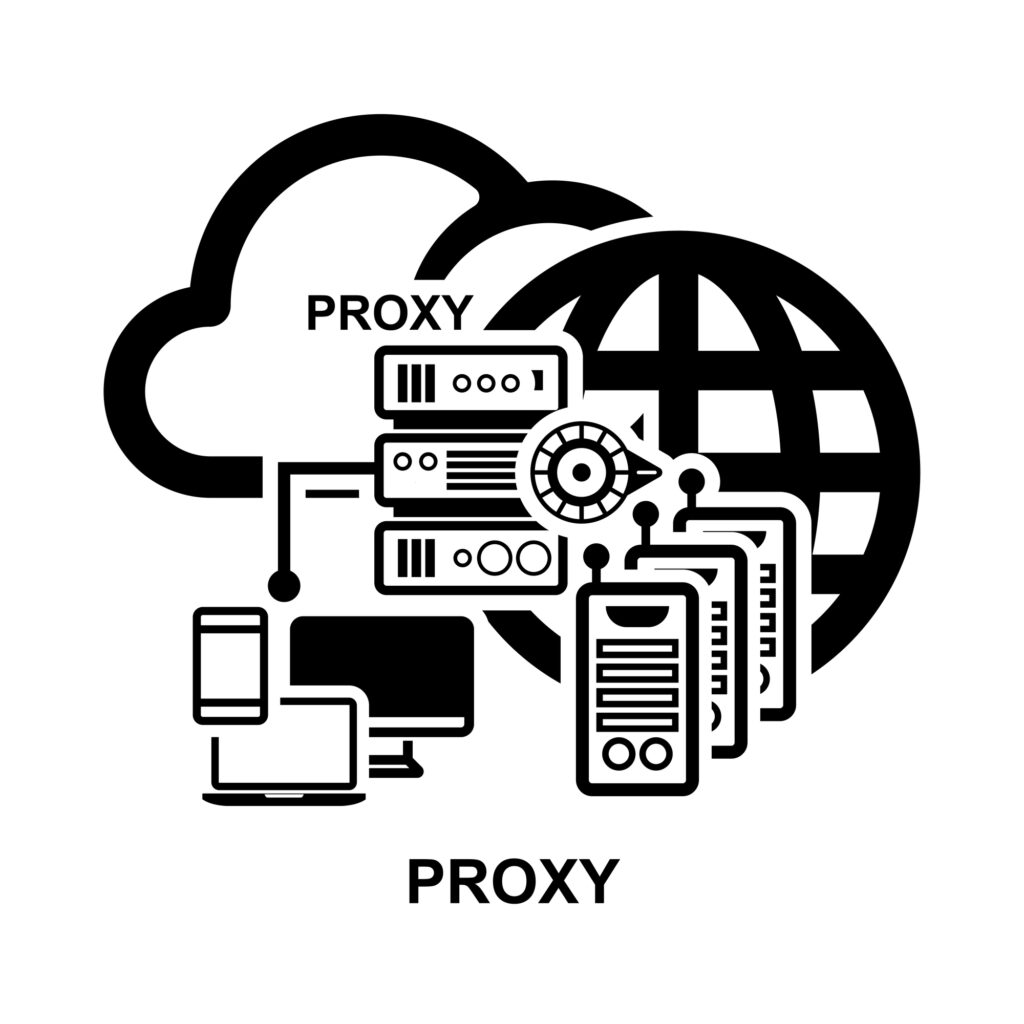 Image showing a proxy server setup.